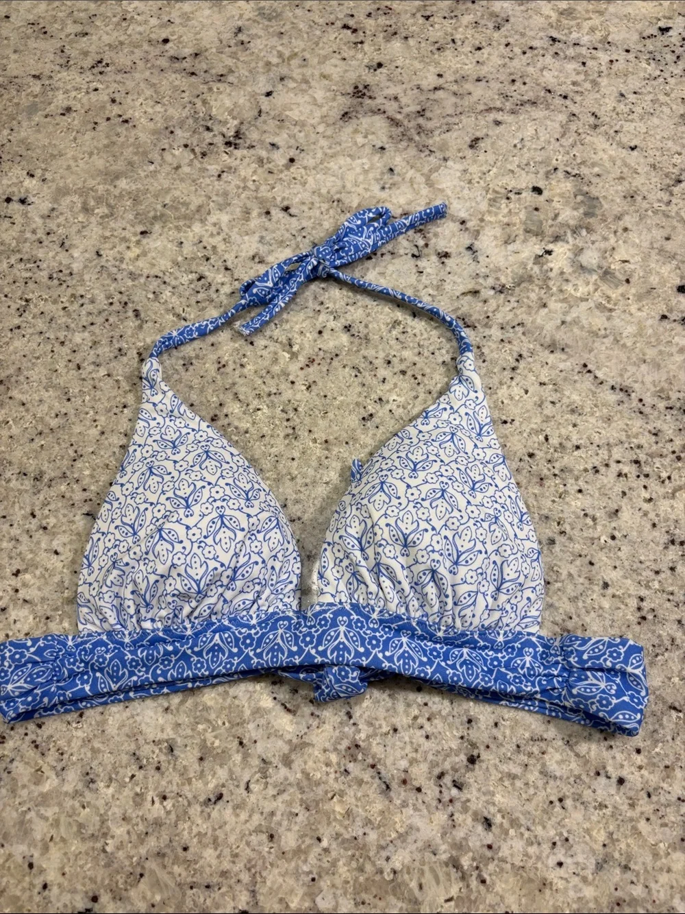 Victoria's Secret Blue and White Printed Bikini Set 3 pcs